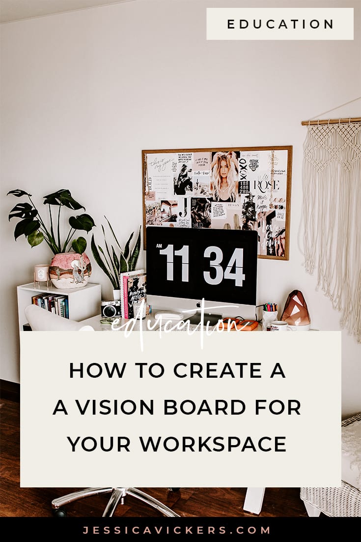 Have you ever wondered how to create a vision board for your workspace? Click here for my top tips on creating an inspiring space to work in!